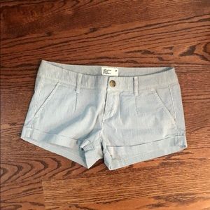 American Eagle Blue and white pinstripe shorts
